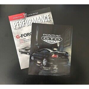 2004 Pontiac GTO, Grand Prix Sales Package. 16pg Brochure & 8 panel Movie Poster